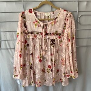 Kate Spade pink chiffon blouse